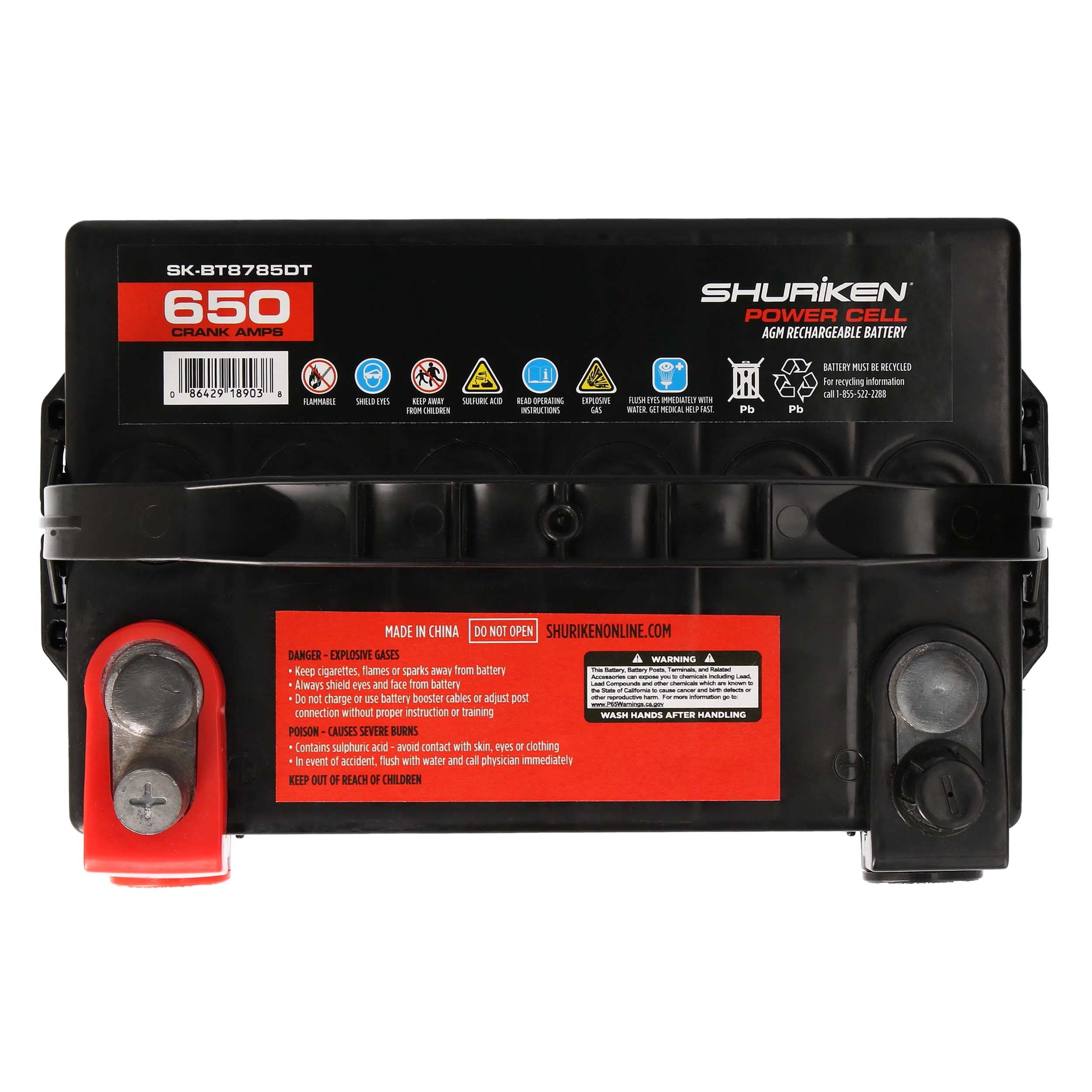 Shuriken SK-BT8785DT, Battery OE Top/Side Post 60ah