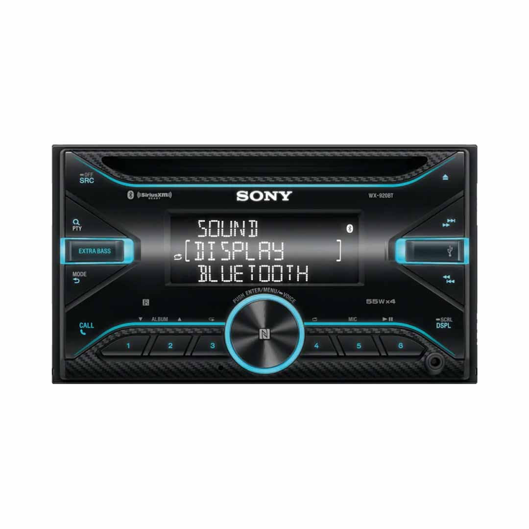 Sony WX-920BT, Double DIN CD/MP3 Bluetooth Car Stereo w/ Variable Color Display (OB)