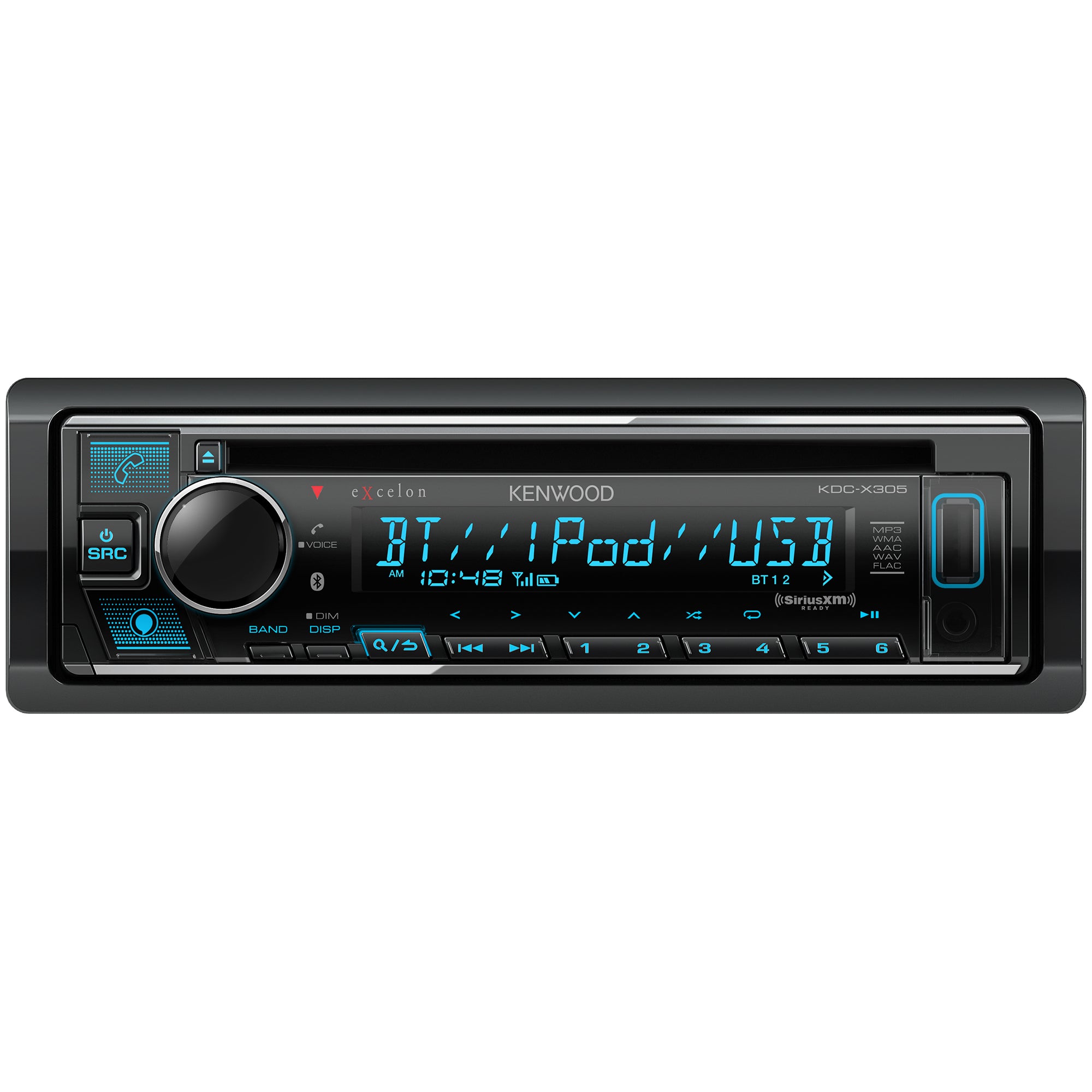 Kenwood KDC-X305, eXcelon Bluetooth CD Receiver w/ Alexa, Front USB & Aux Input