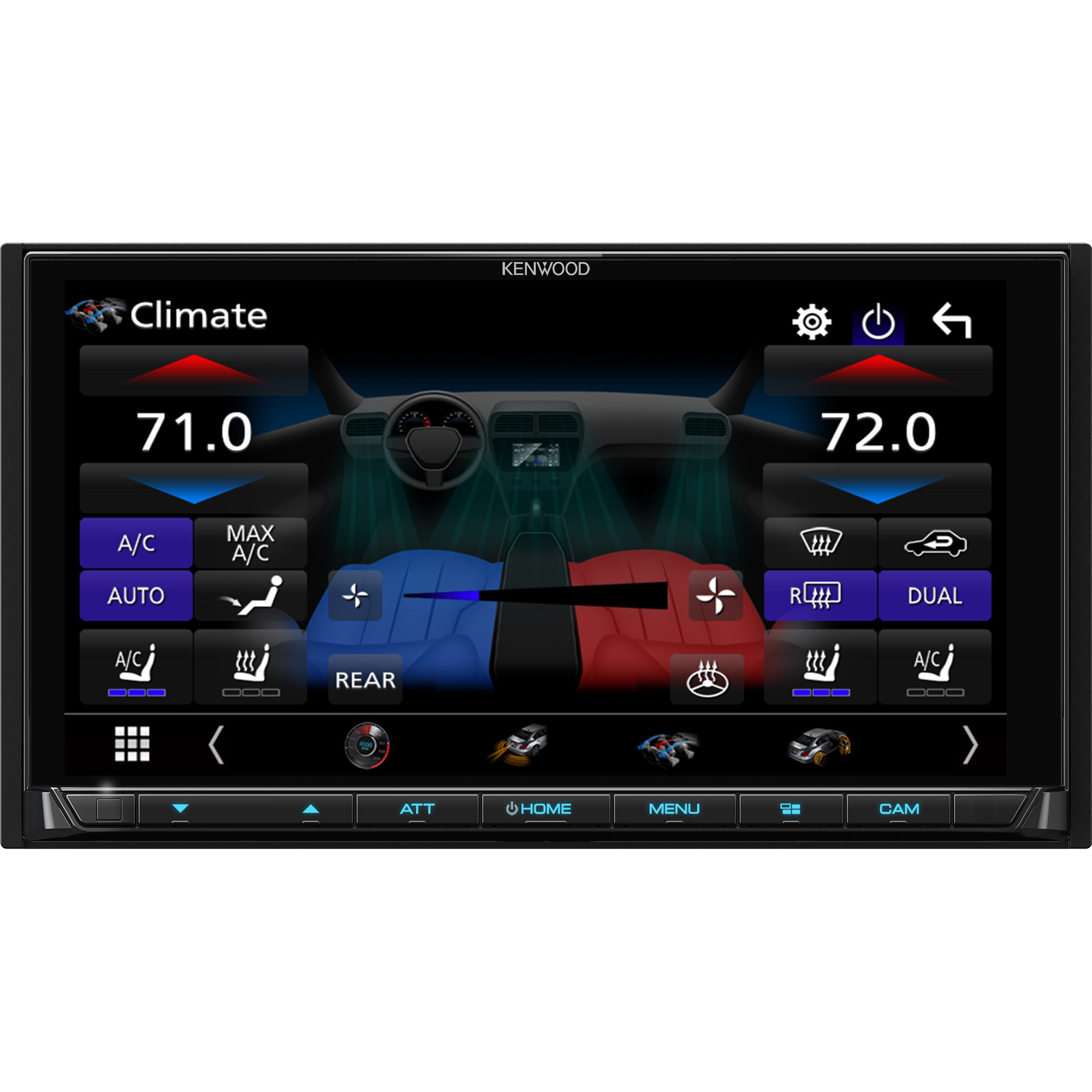 Kenwood DMX958XR, eXcelon 6.8" Double Din Multimedia Receiver w/ Apple CarPlay™ and Android Auto™ (Does Not Play CDs)