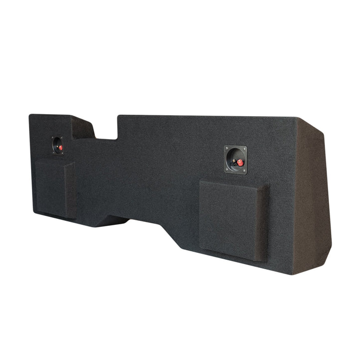 SoundBox Chevy Silverado / GMC Sierra Crew Cab 2014-2018 Dual Ported 12" Downfire Subwoofer Enclosure, BedLiner Finish