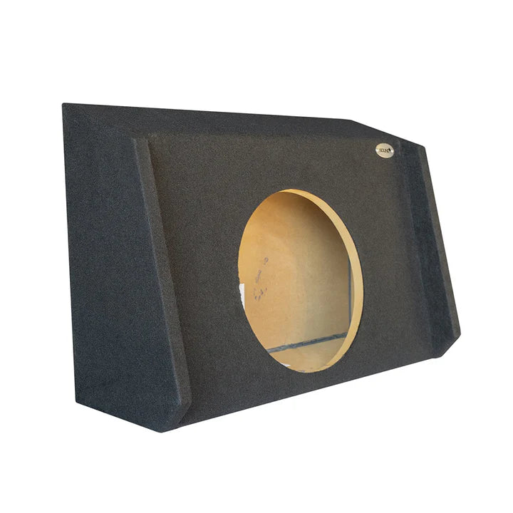 SoundBox Chevy Silverado / GMC Sierra Double Cab / Crew Cab 2019-UP Single 10" Downfire Subwoofer Enclosure, BedLiner Finish