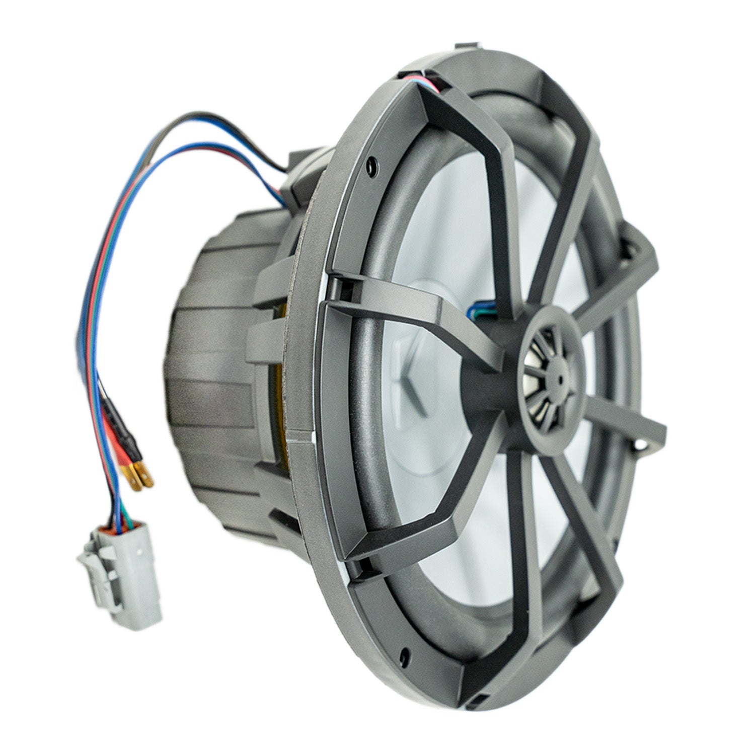 Kicker BKM84L, 8" 2-Way Marine Coaxial Speaker w/ LED