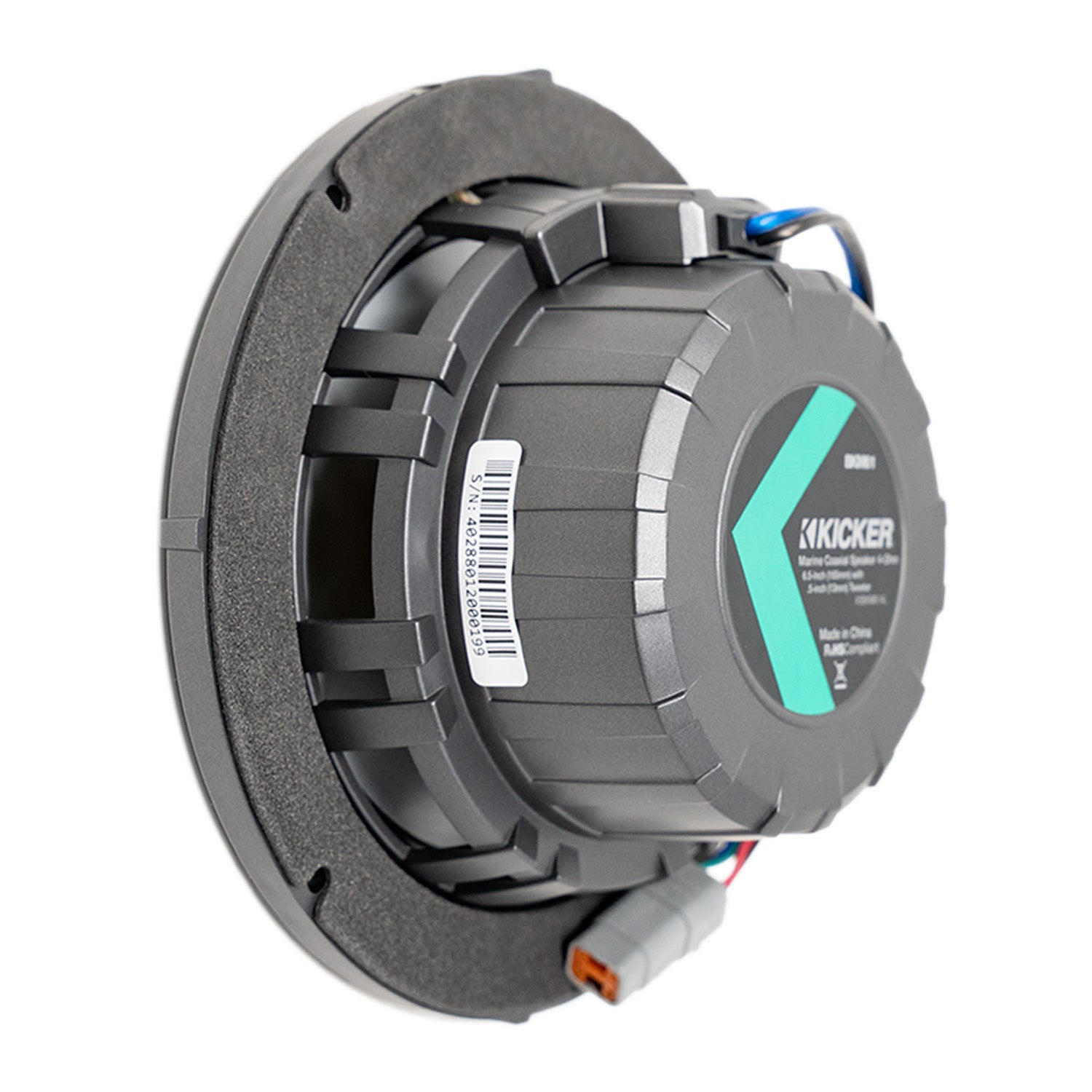 Kicker BKM61, 6.5" 2-Way Marine Coaxial Speaker w/ LED
