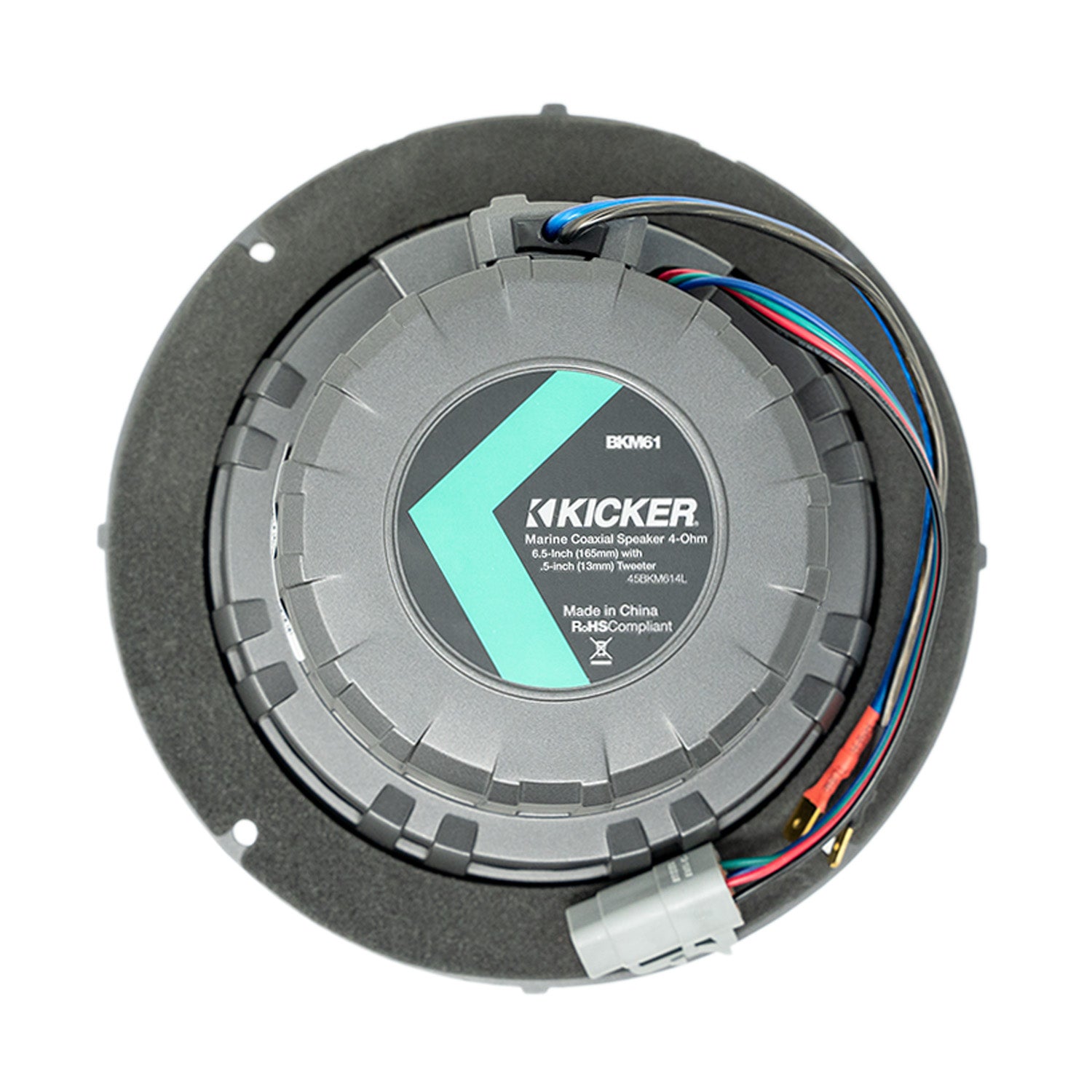 Kicker BKM61, 6.5" 2-Way Marine Coaxial Speaker w/ LED