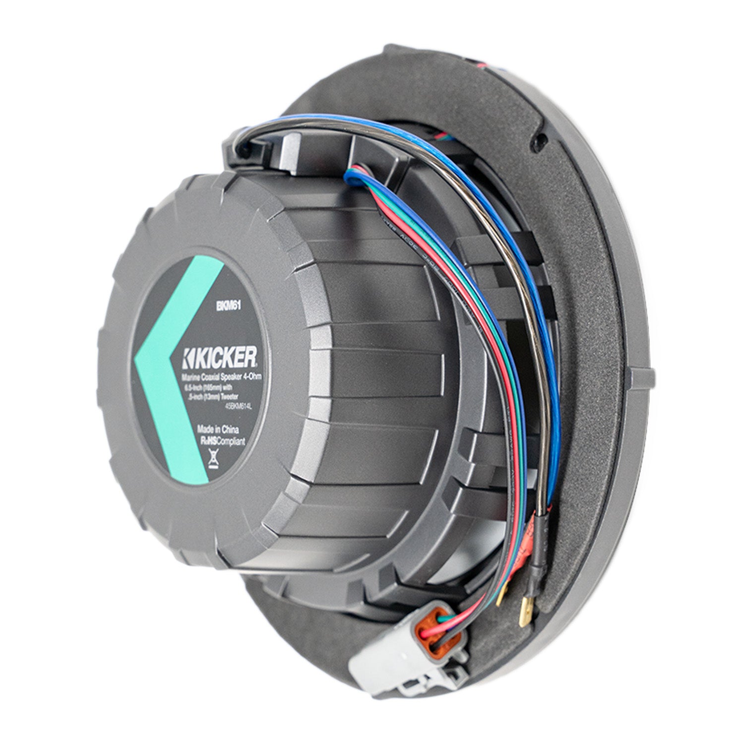 Kicker BKM61, 6.5" 2-Way Marine Coaxial Speaker w/ LED