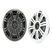 Kicker KM654, KM 6.5" Marine Speakers w/ Charcoal & White Grilles (OB)