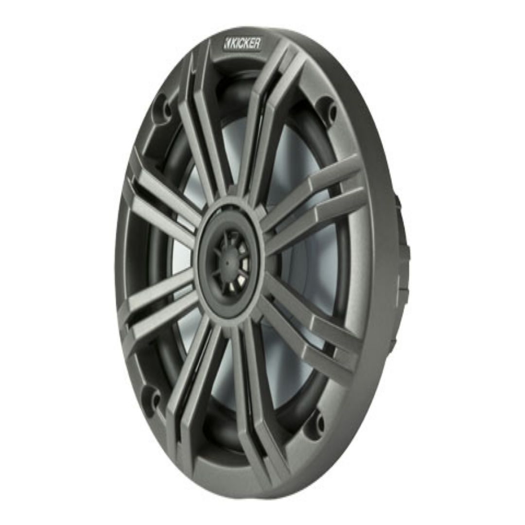 Kicker KM654, KM 6.5" Marine Speakers w/ Charcoal & White Grilles (OB)