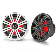 Kicker KM84L, KM 8" Marine Speakers w/ LED, Charcoal & White Grilles (OB)