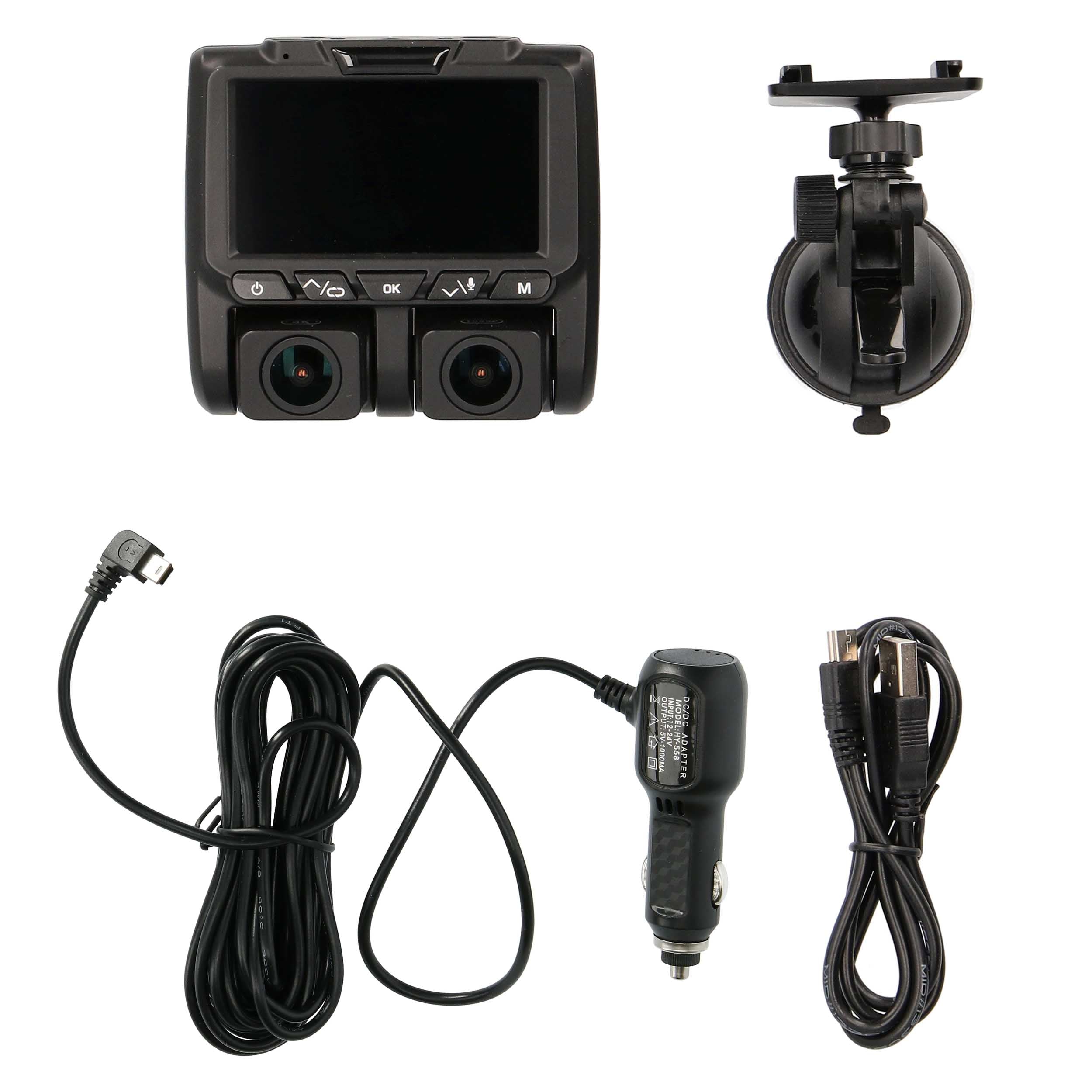 iBeam TE-DVR-DL4K, Dualview Dash Camera w/DVR