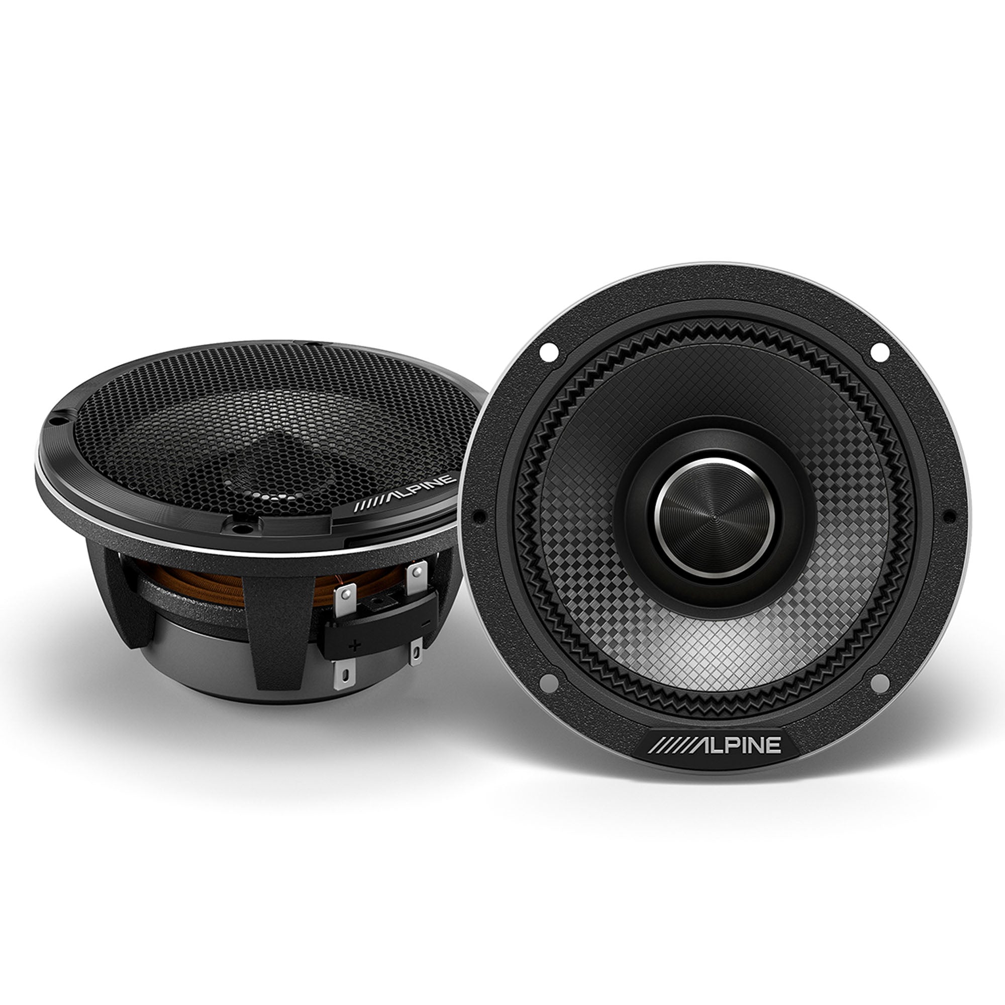 Alpine HDZ-653, Status Series Hi-Res 6.5" 3-Way Speakers + Foam Baffle Kit Bundle
