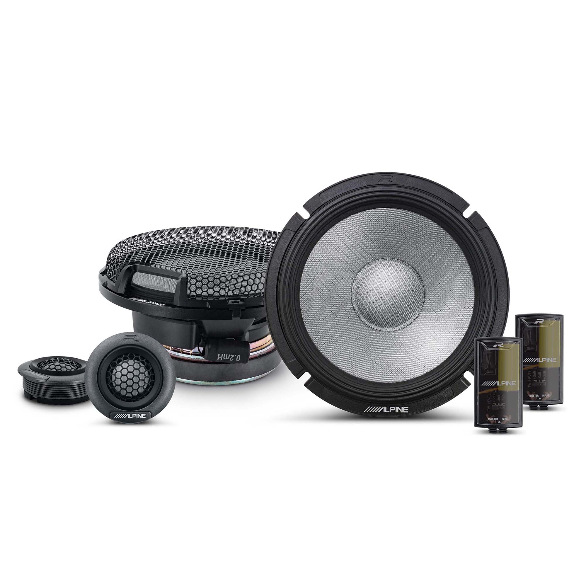 Alpine R2-S65C, R Series 6.5" 2-Way Hi-Res Speakers+ Foam Baffle Kit Bundle