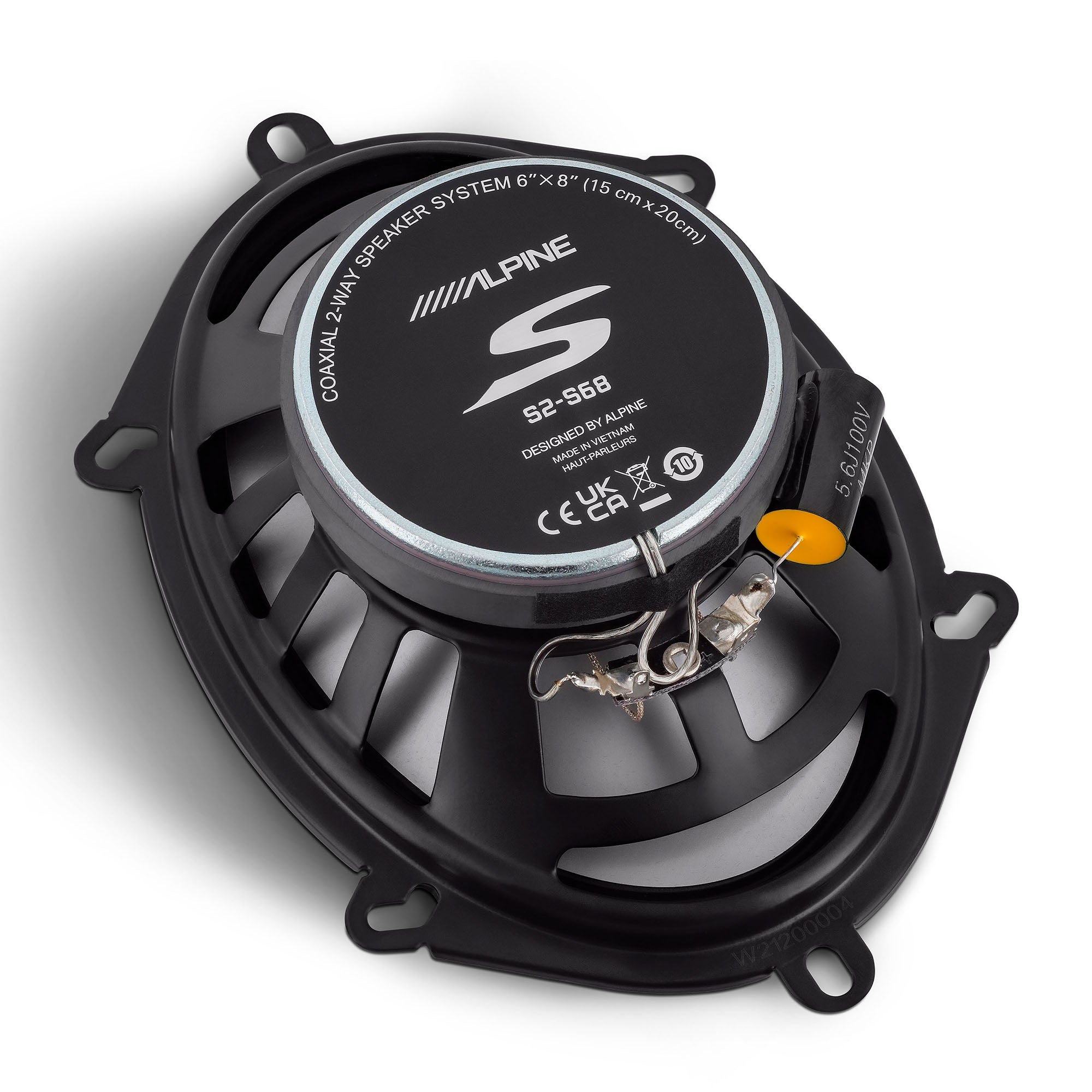 Alpine S2-S68, S Series 6x8" 2-Way Hi-Res Speakers + Foam Baffle Kit Bundle