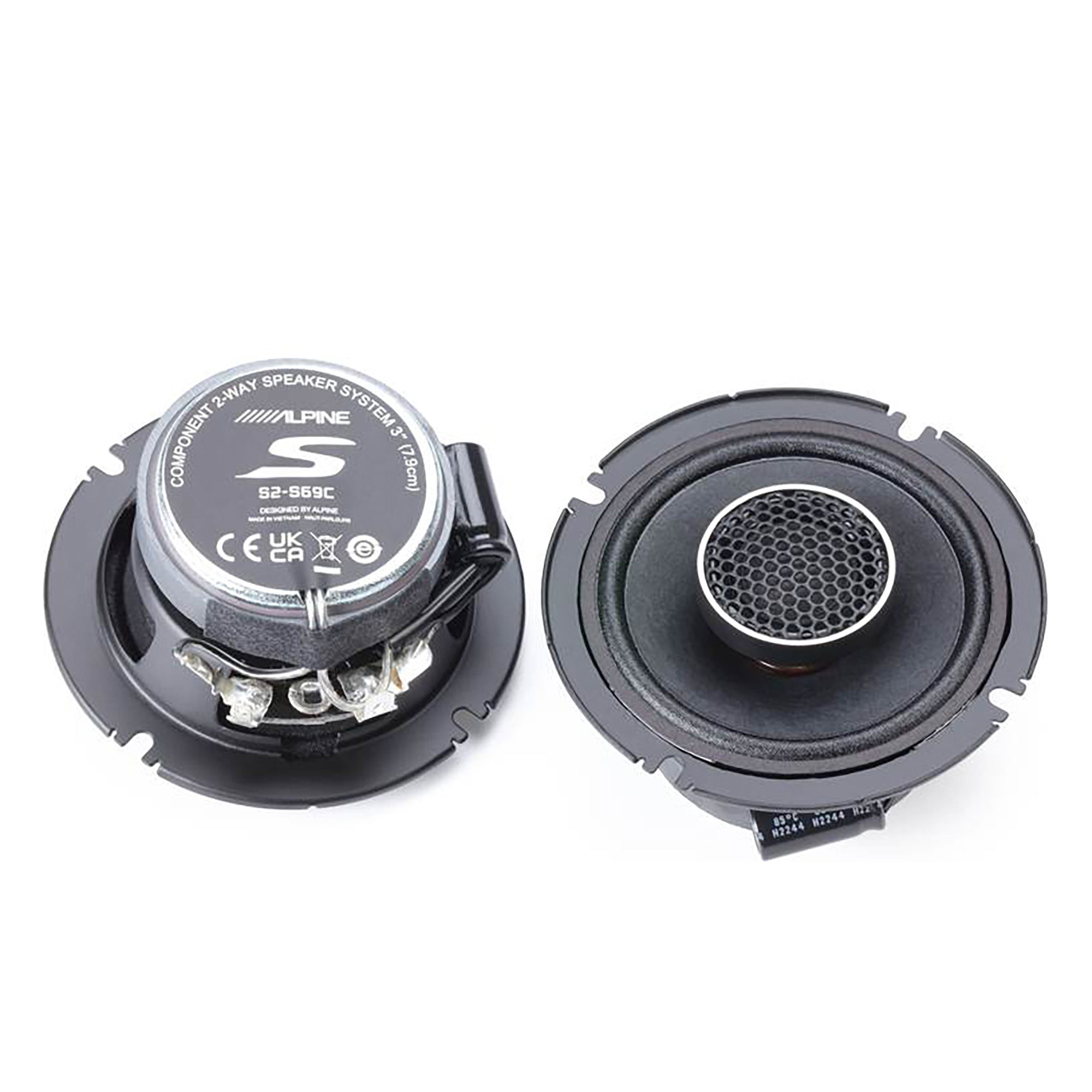 Alpine S2-S69C, S Series 6x9" 2-Way Hi-Res Speakers + Foam Baffle Kit Bundle