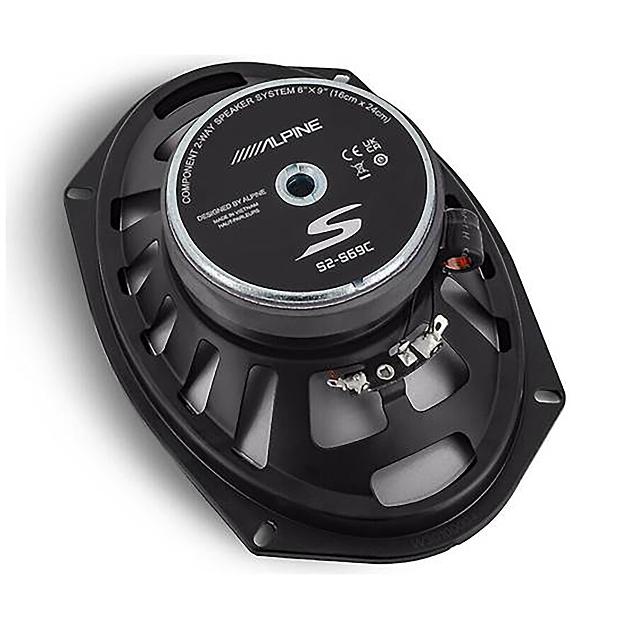 Alpine S2-S69C, S Series 6x9" 2-Way Hi-Res Speakers + Foam Baffle Kit Bundle