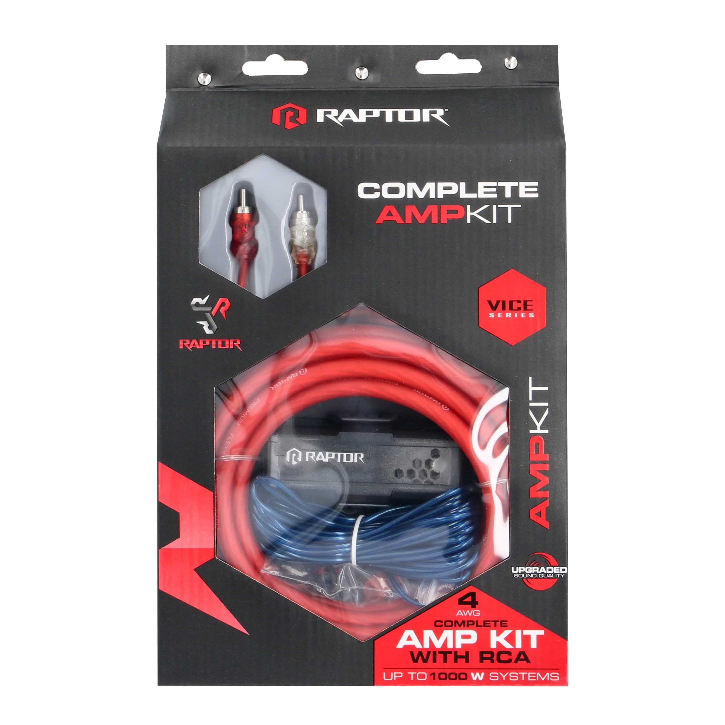 Raptor R3A4, Amp Kit 4ga RCA