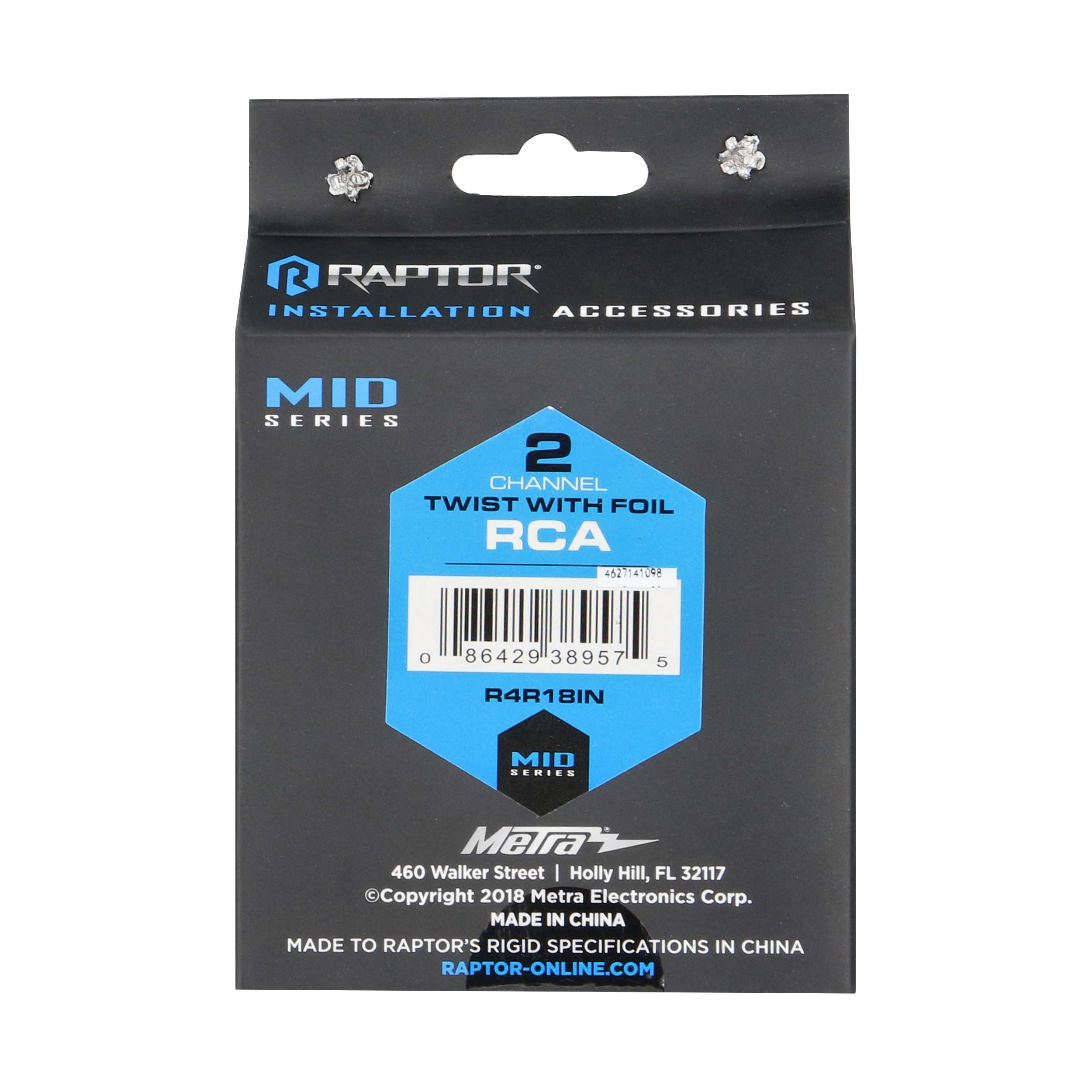 Raptor R4R18IN, RCA 2ch 1½'