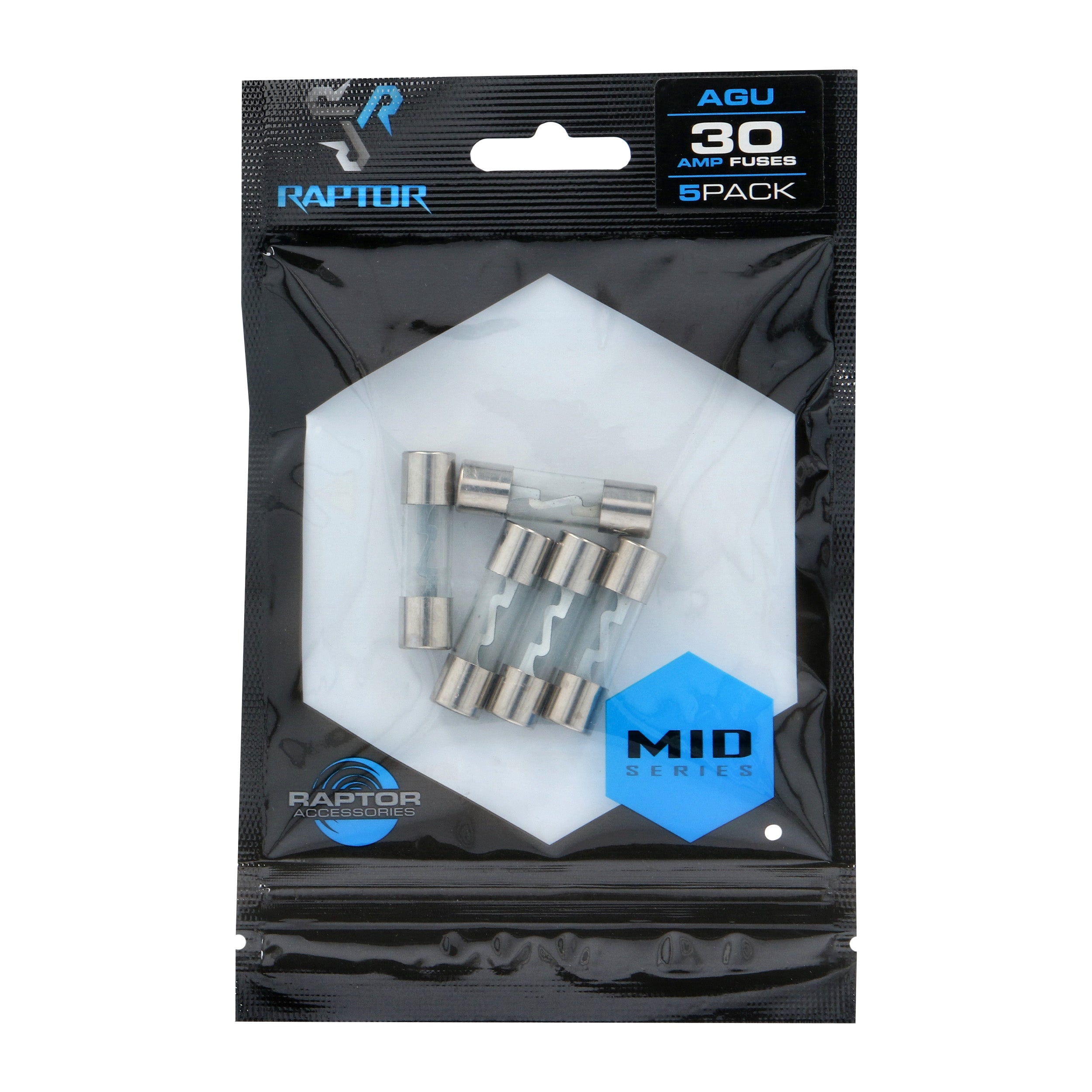 Raptor RAGU30-5, (5)Fuses AGU 30 Amp