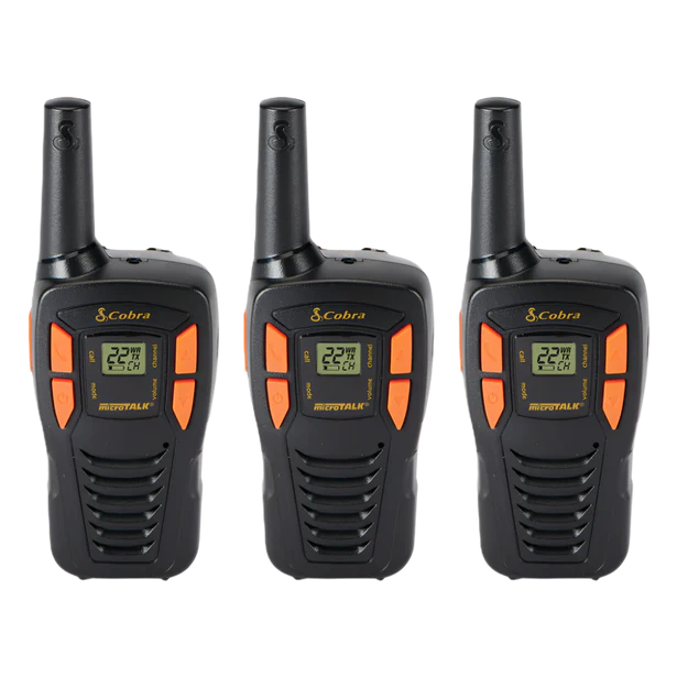 Cobra ACXT145-3, 16-Mile Range Two-Way Radio, 3 Pack