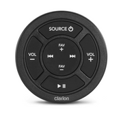 Clarion CMR-10, Round, Marine Wired Remote with Backlit Controls (no display) Compatible with CMM-20, CMM-30 & CMM-30BB