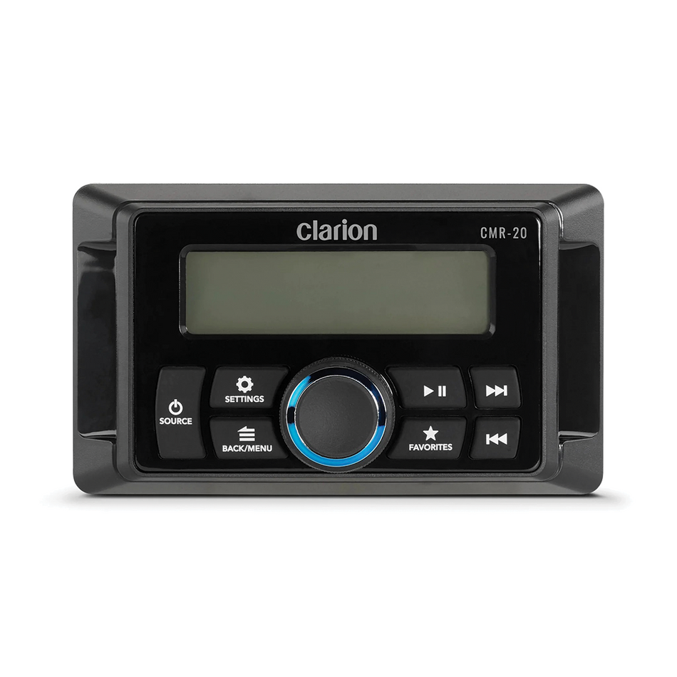 Clarion CMR-20, Marine Wired Remote with 2.44-inch Monochrome LCD Display Compatible with CMM-20, CMM-30 & CMM-30BB