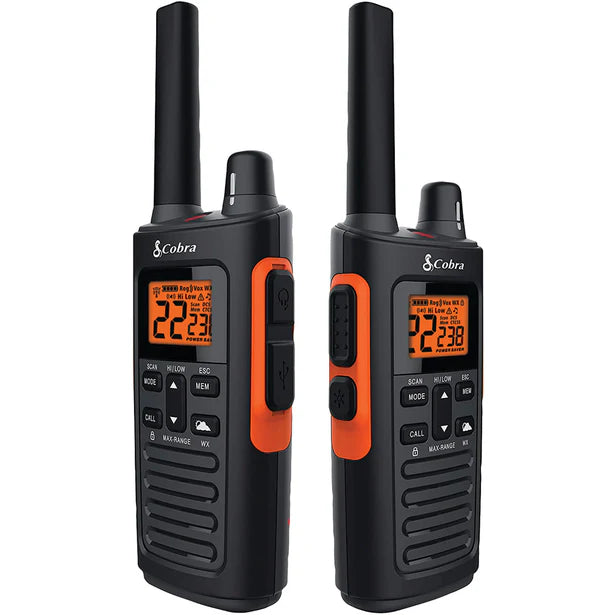 Cobra RX680, 40 Mile Range Rugged, Waterproof & Dustproof, Two-Way Radio, 2 Pack