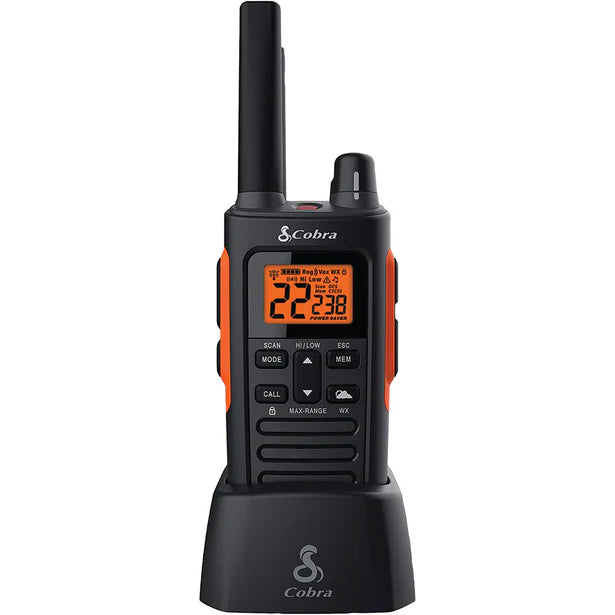Cobra RX680, 40 Mile Range Rugged, Waterproof & Dustproof, Two-Way Radio, 2 Pack