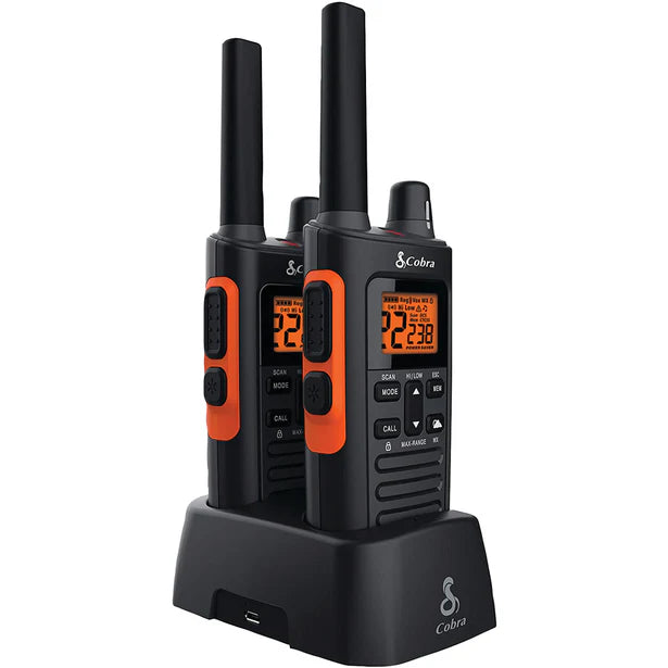 Cobra RX680, 40 Mile Range Rugged, Waterproof & Dustproof, Two-Way Radio, 2 Pack