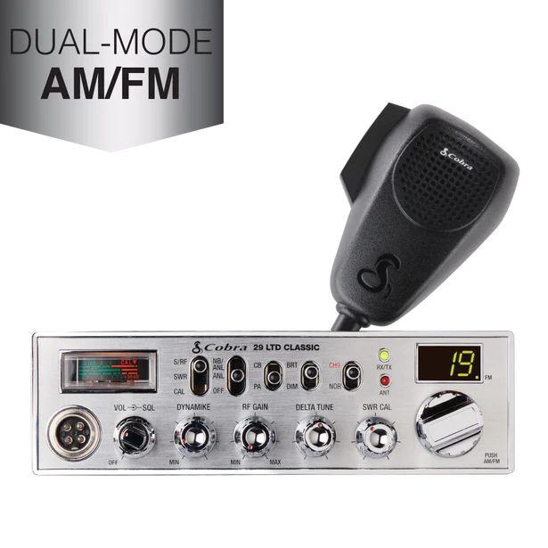 Cobra CCBP29LT01, 29 LTD W/NEW FRONT CONNECT MIC AM/FM