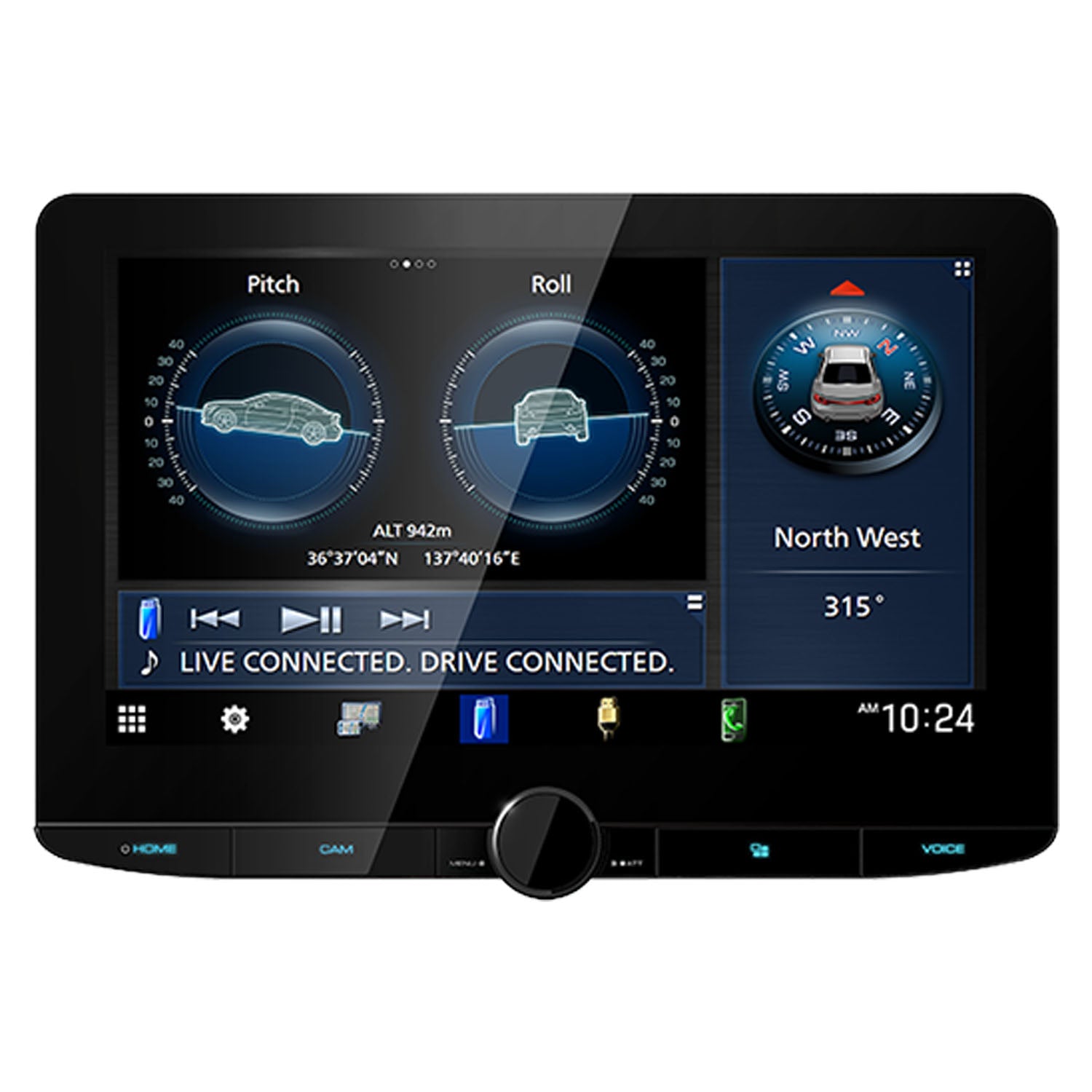 Kenwood DMX1038S, 10.1" Digital Media Receiver w/ Wireless CarPlay & Android Auto