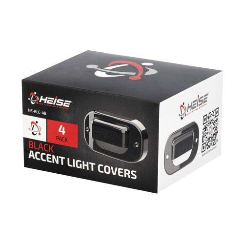 HEISE HE-RLC-4B, (4)Rock Light Cover Black