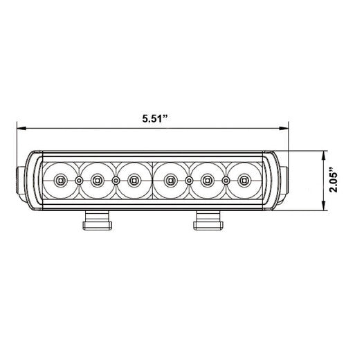 HEISE HE-SL550, LED Bar 5.5" Slimline 1Row