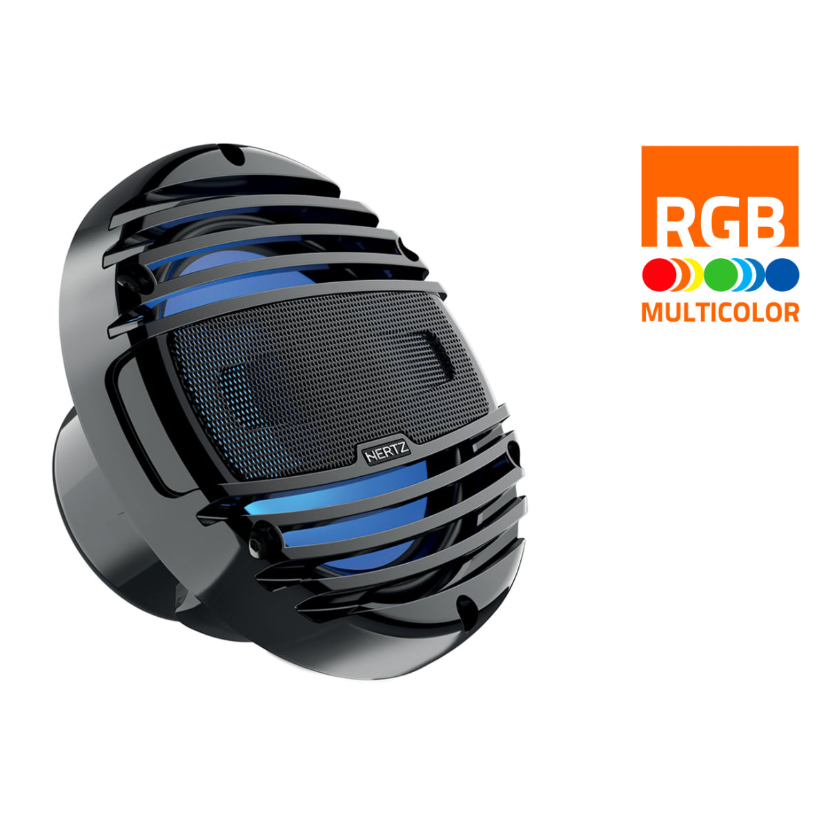 Hertz HMX 6.5 LD-TW, HMX 6.5" Marine Coaxial Speakers w/ RGB LED, White Grille