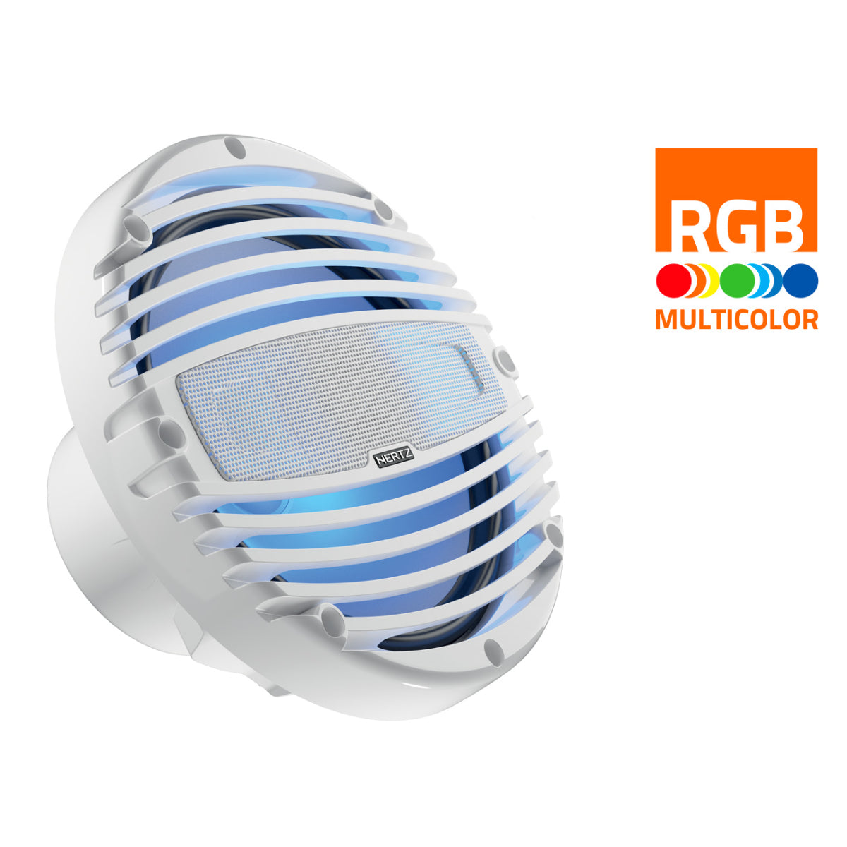 Hertz HMX 8 LD-TC, HMX 8" Marine Coaxial Speakers w/ RGB LED, Black Grille