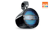 Hertz HTX 8 M-CL-TW.2, 8" Marine Coaxial Tower Speaker w/ Clamp - White Grille