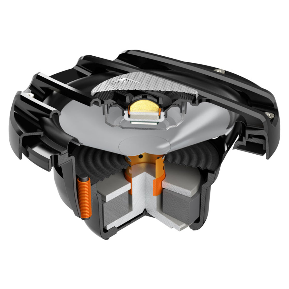 Hertz HMX 6.5 S-LD-G, HMX 6.5" Marine Coaxial Speakers w/ RGB LED, Gray Sport Grille