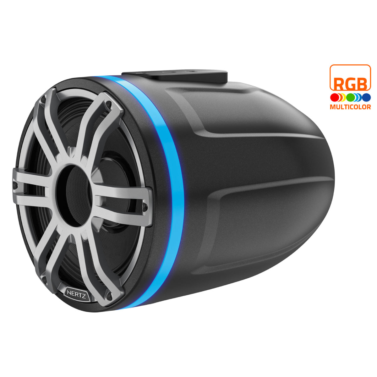 Hertz HTX 8H S-FL-G, 8" Common Motor Compression Marine Tower Horn Speaker - Gray Sports Grille