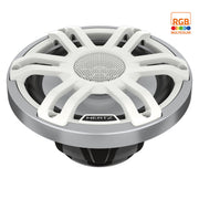 Hertz HMX 6.5 S-LD-SW, HMX 6.5" Marine Coaxial Speakers w/ RGB LED, White Sport Grille