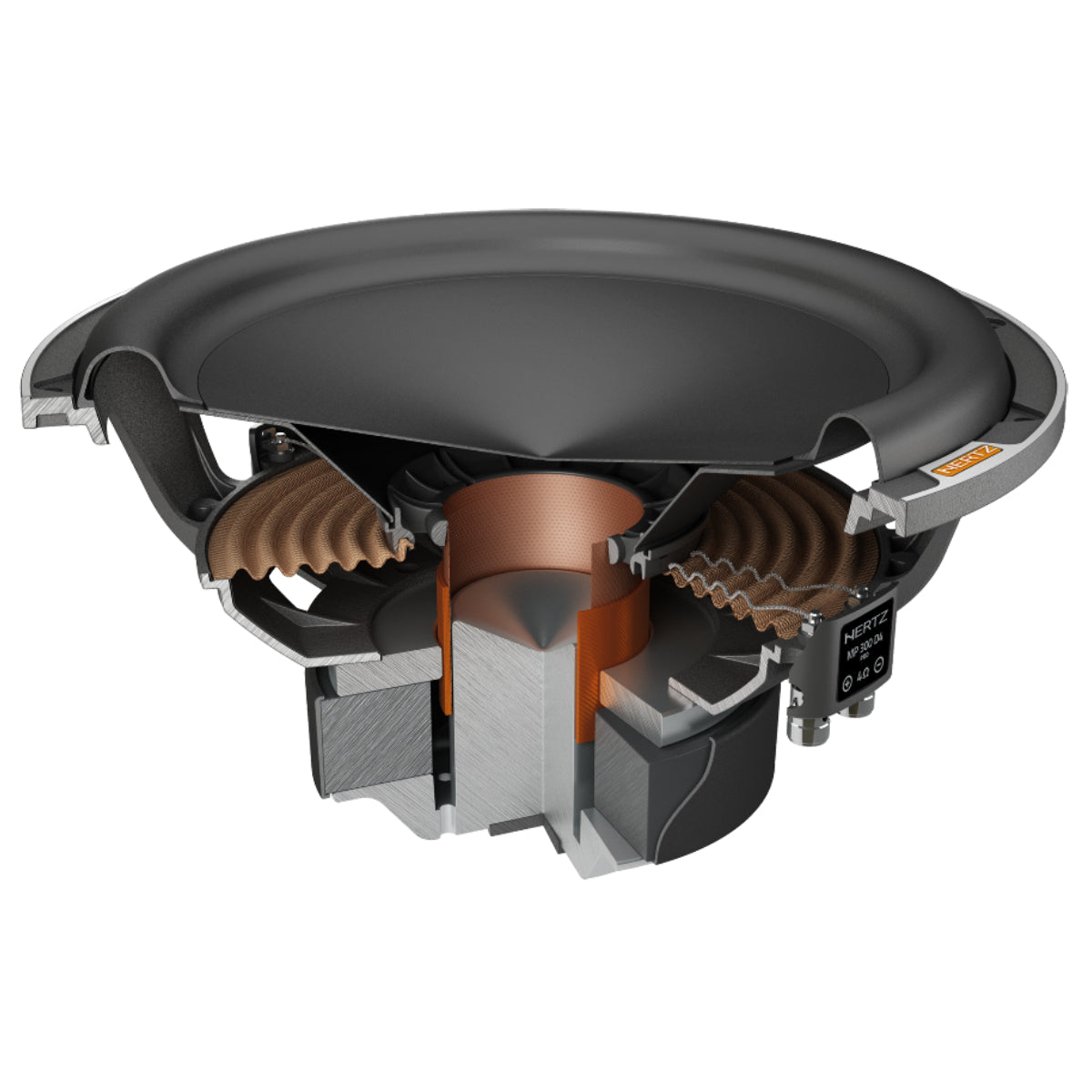 Hertz MP 300 D4.3, Mille PRO 12" 4-Ohm Dual Voice Coil Subwoofer