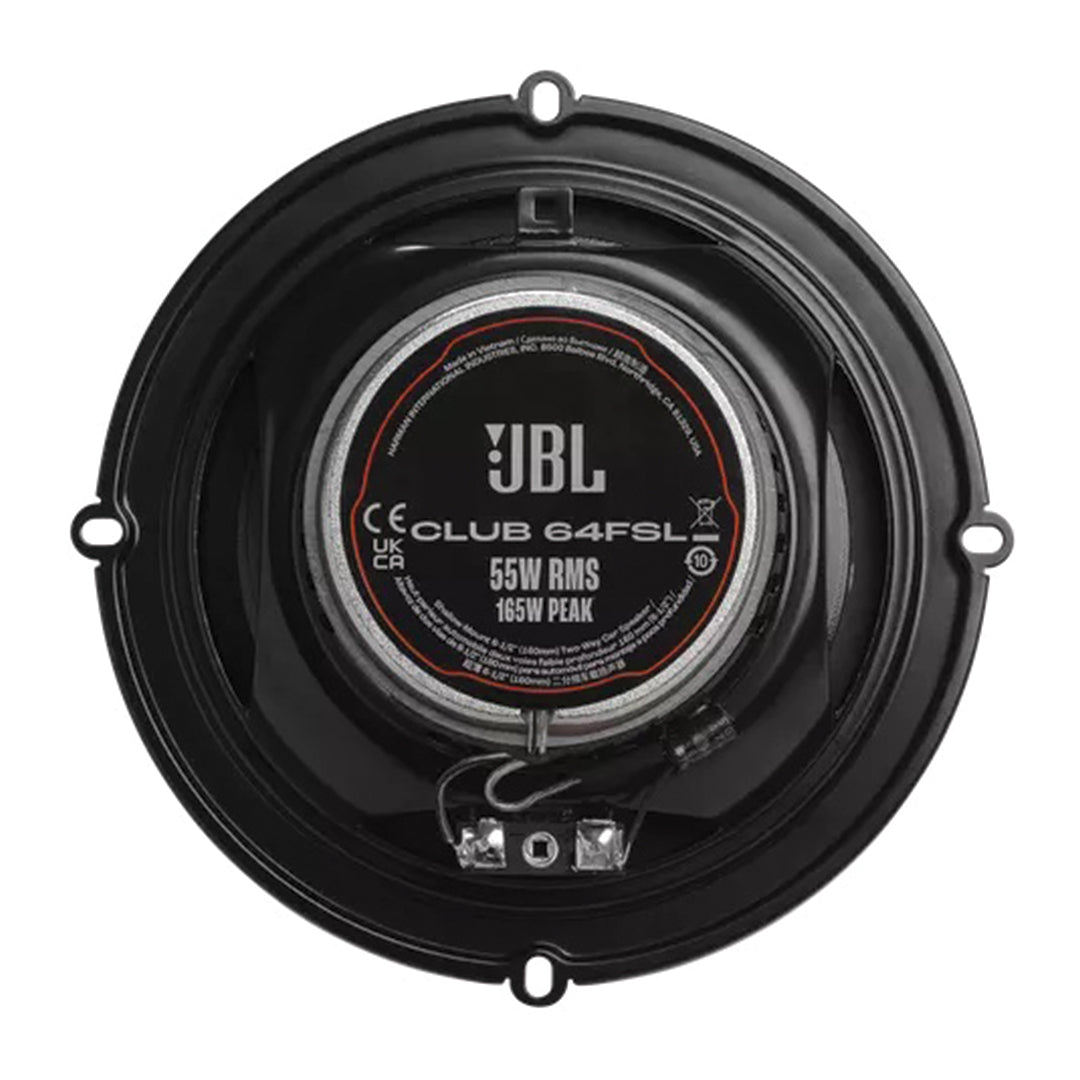 JBL CLUB64FSL, Club Series 6.5" 2-Way Shallow Mount Coaxial Speakers (No Grill)