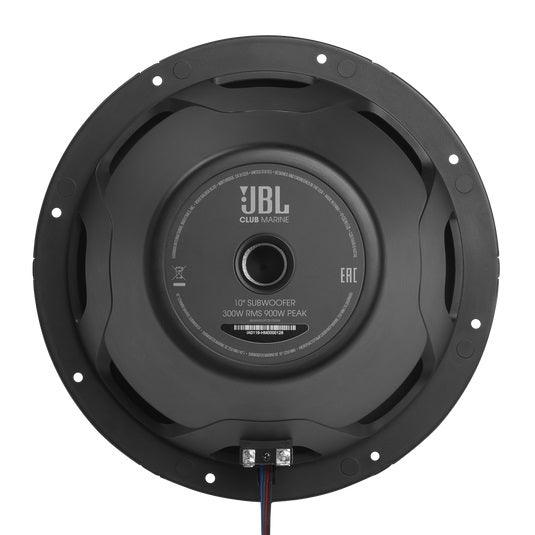 JBL JBLMARSUBCB102AM, 10" Marine Subwoofer w/ RGB Lighting (White/Gray Grill)