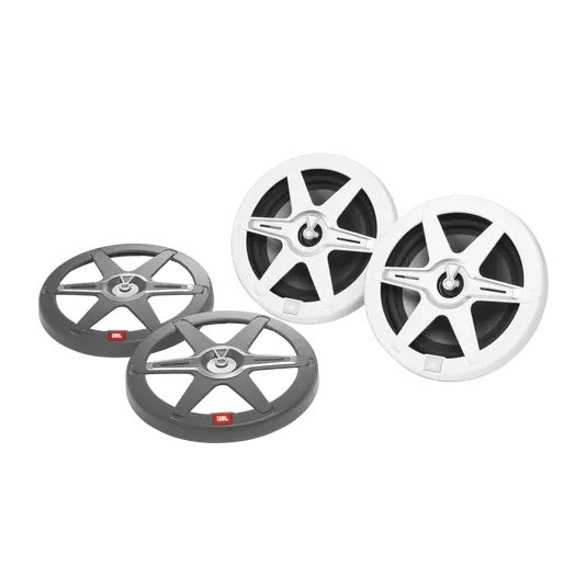 JBL CLUB82, 8" 2-Way Marine Speakers w/ RGB Lighting (White/Gray Grill)