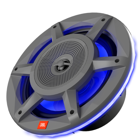 JBL JBLMARSPKSD82MGAM, Stadium 8" 3-Way Marine Speakers w/ RGB Lighting - Grey