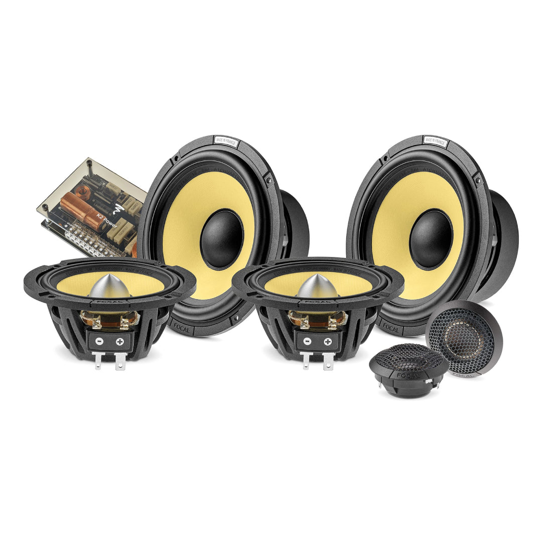 Focal ES165KX3E, K2 Power 6.5” 3-Way Component Speakers w/ FRAK Tweeter