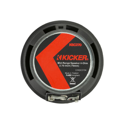 Kicker KSC270, KS Series 2.75" 4 Ohm Speakers (51KSC2704)