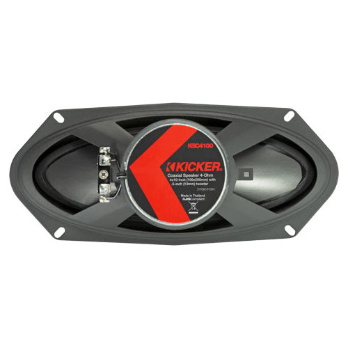 Kicker KSC4100, KS Series 4x10" 2-Way 4 Ohm Coaxial Speakers (51KSC41004)