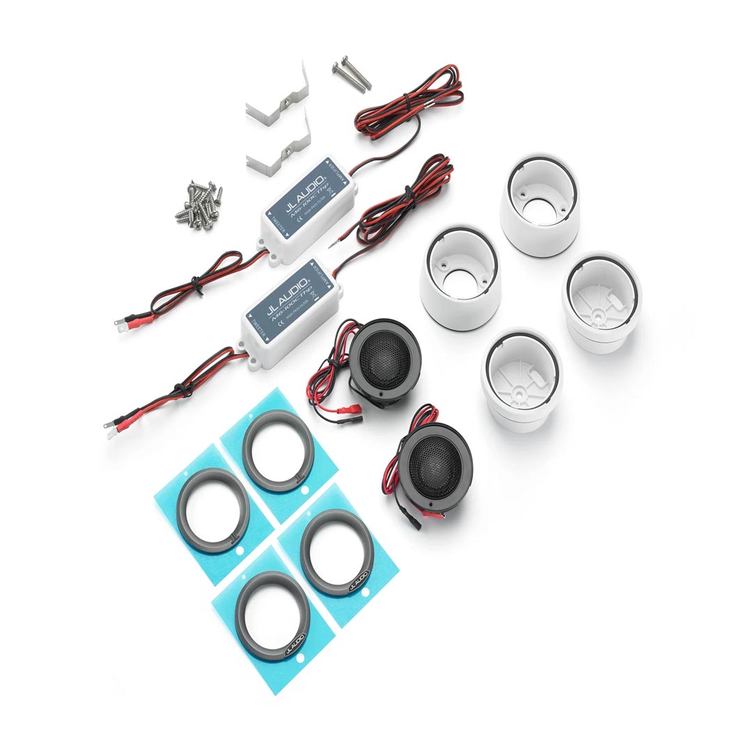 JL Audio M6-100CT-C/S-GwGm, M6 1" Marine Tweeter (Gloss White/Gray Metallic)