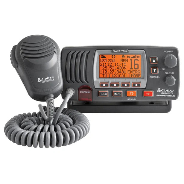 Cobra MR F77B GPS, MR F77B GPS Fix VHF, Class-D, GPS, Rew, Pa,