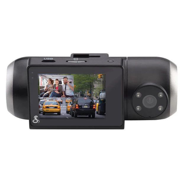 Cobra SC201, HD Dash Cam w/ GPS, Wi-Fi, Bluetooth®, and Built-in Rear-View Camera