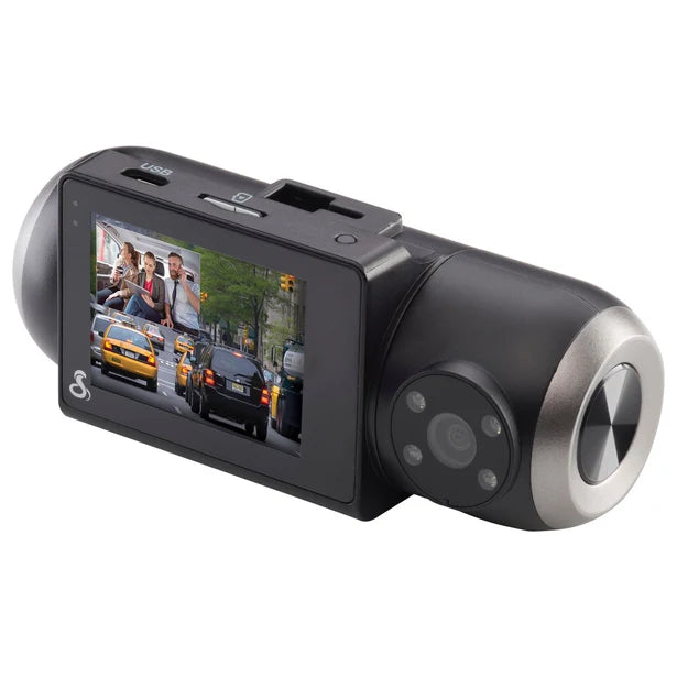 Cobra SC201, HD Dash Cam w/ GPS, Wi-Fi, Bluetooth®, and Built-in Rear-View Camera